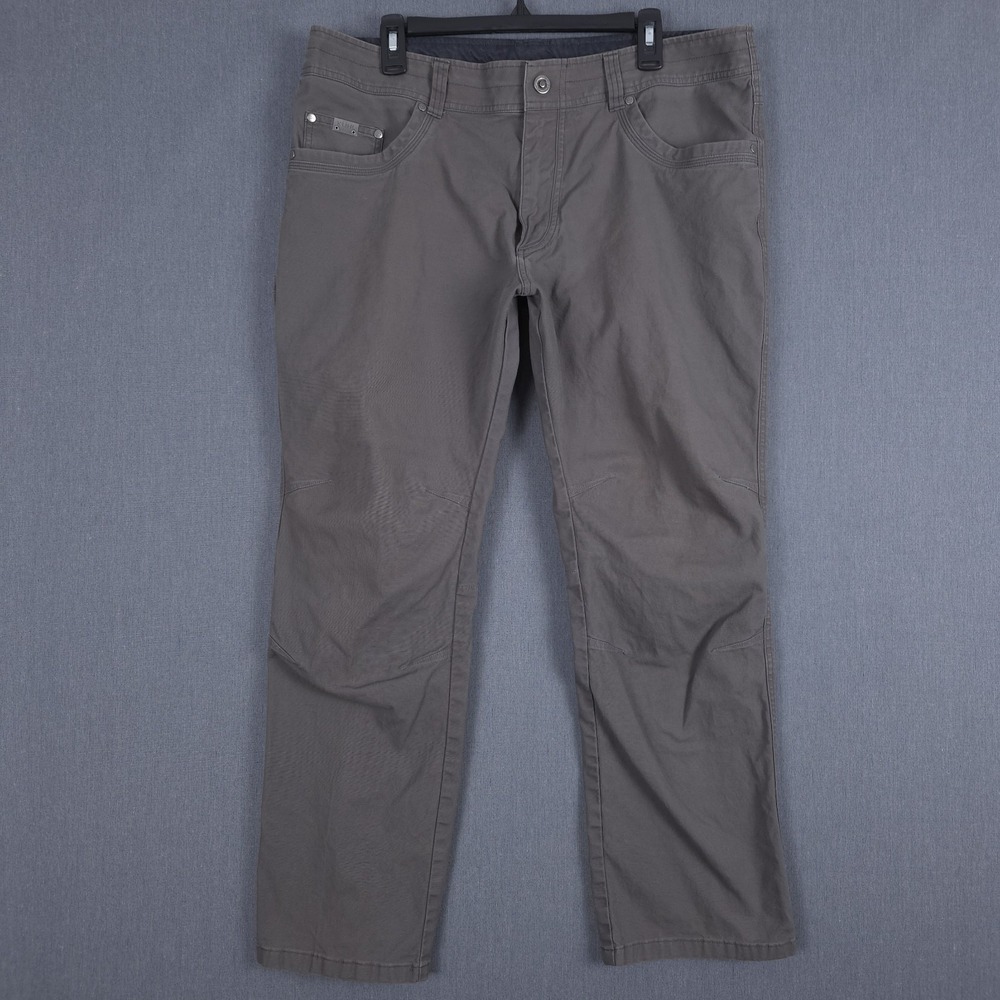Kuhl Kanvus Jean Mens 38x30 (Fits 37x29) Gray Taupe Outdoor Hiking Pants 5114